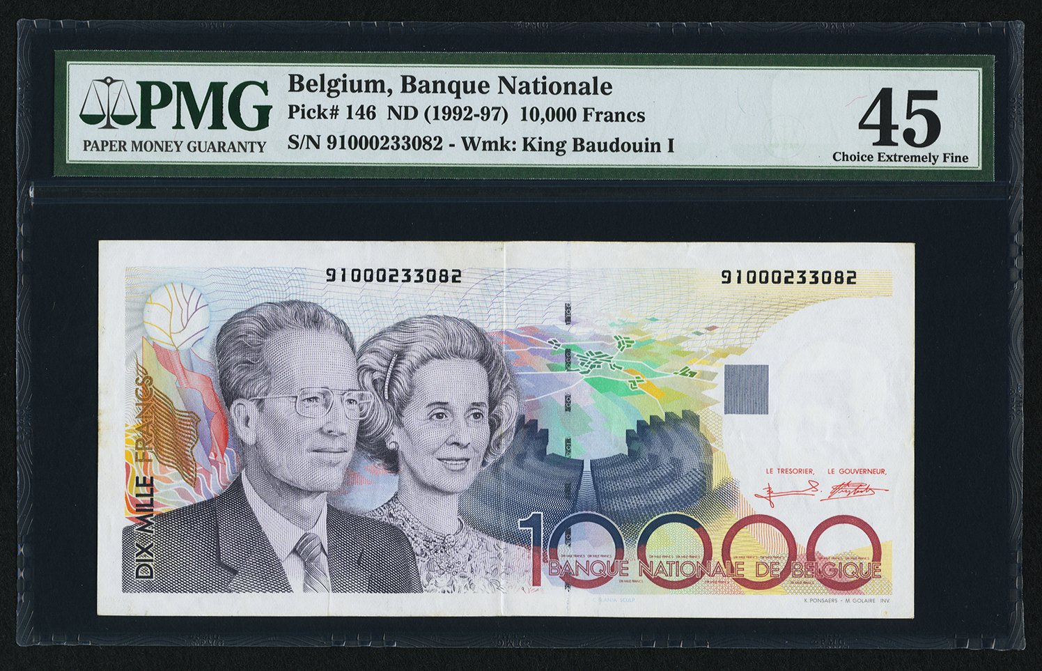 image for: Belgium  10,000 francs (B589a)