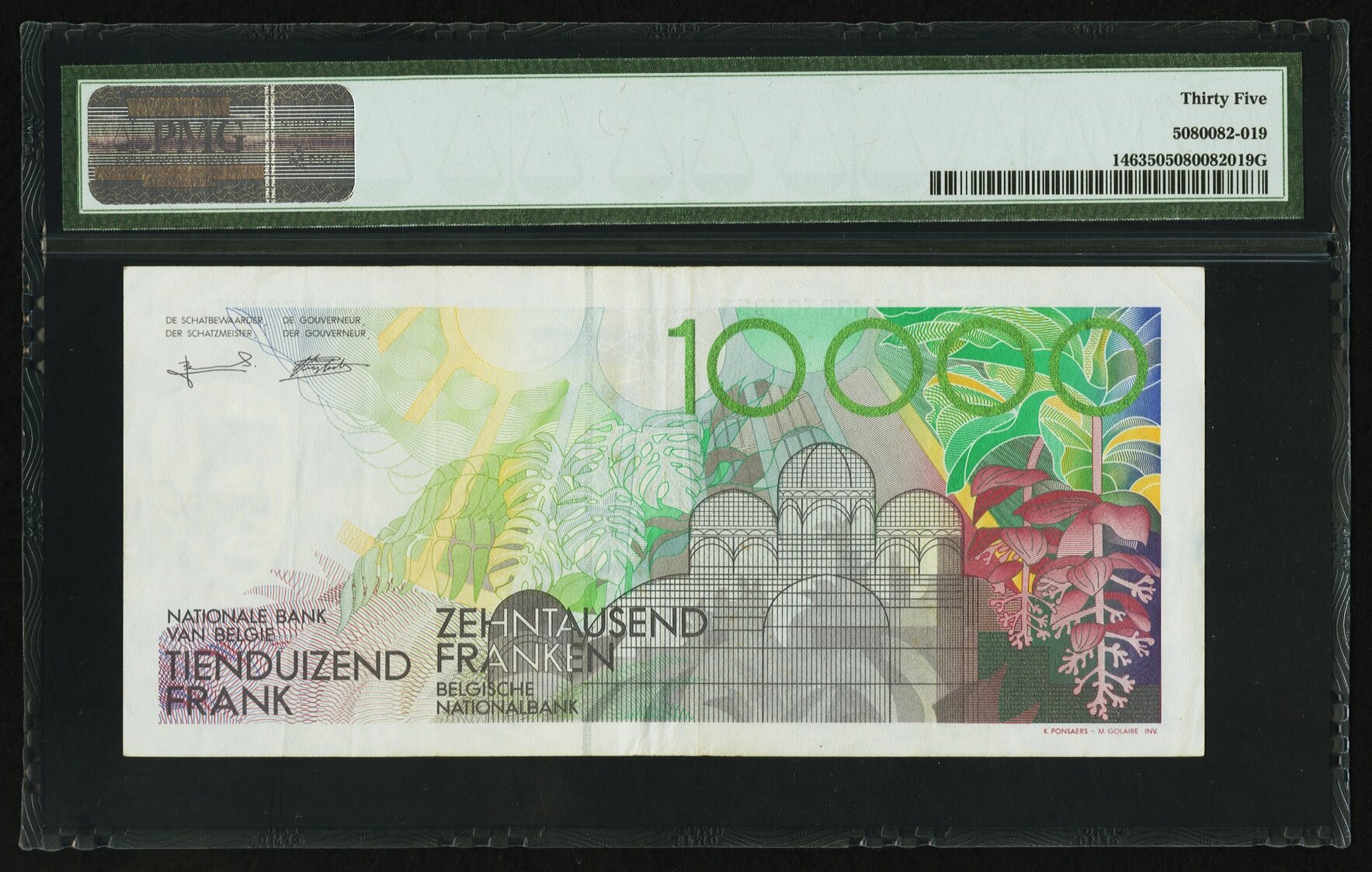 image for: Belgium  10,000 francs (B589as)