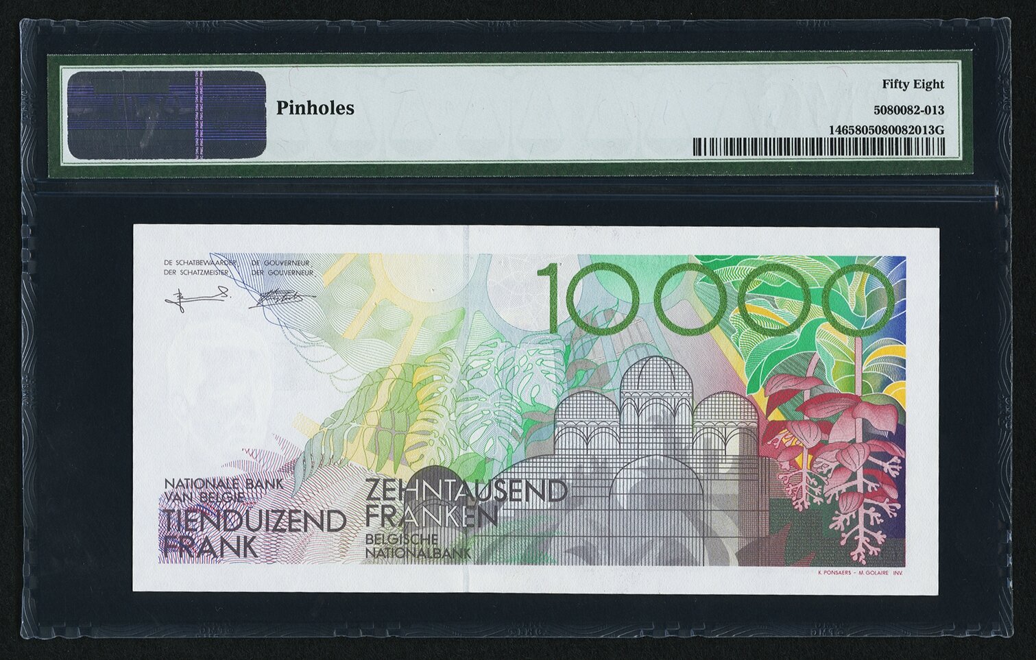 image for: Belgium  10,000 francs (B589as)