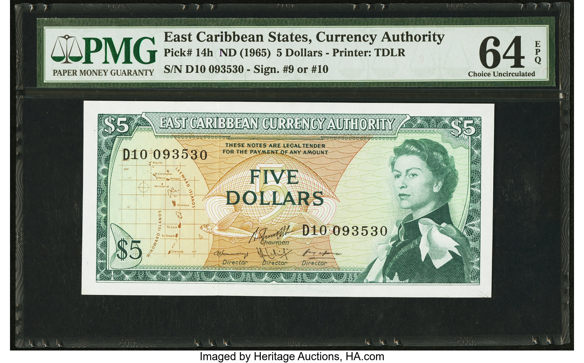 image for: East Caribbean States  5 dollars (B102b3)