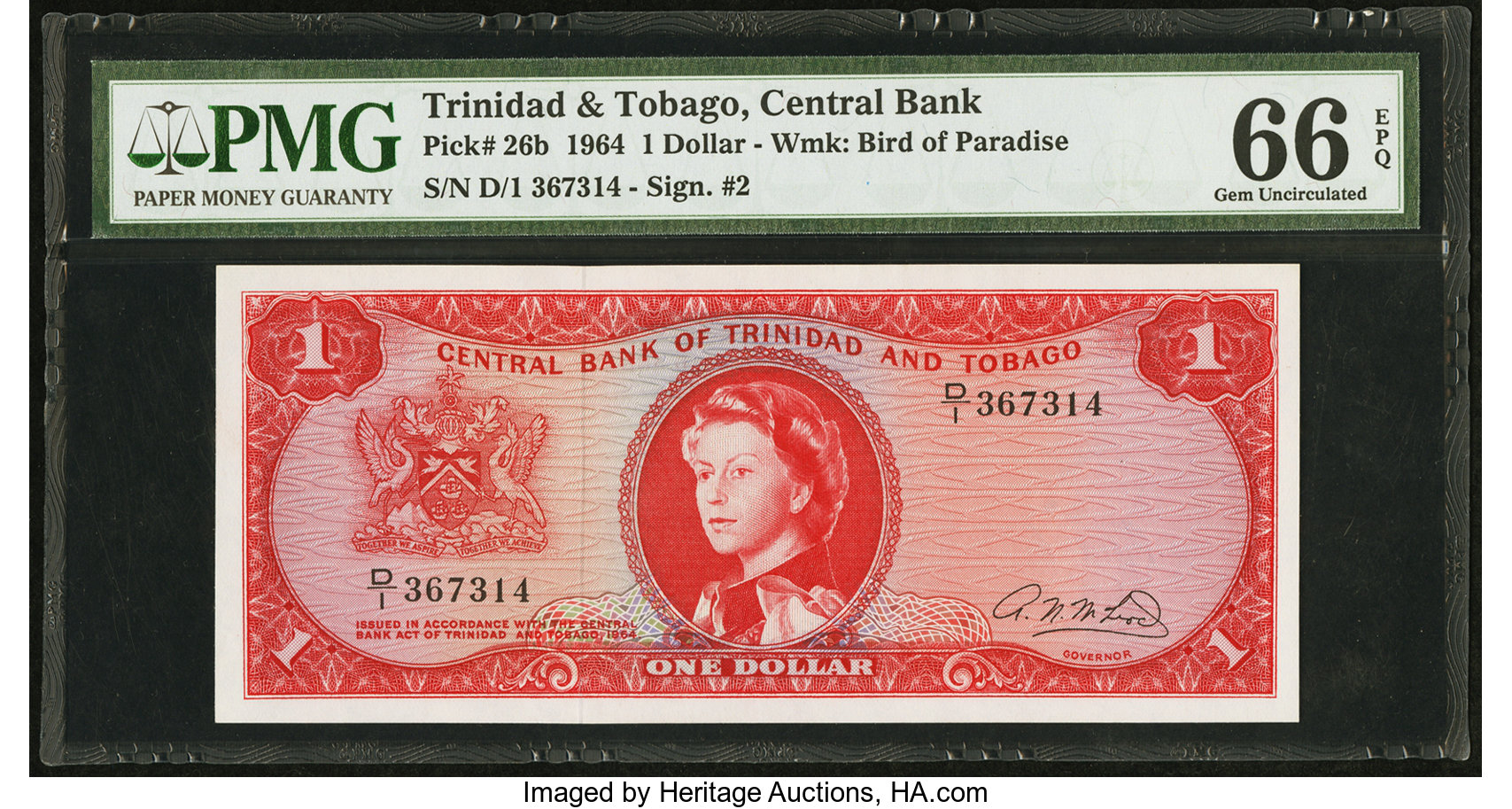 image for: Trinidad and Tobago  1 dollar (B201p)