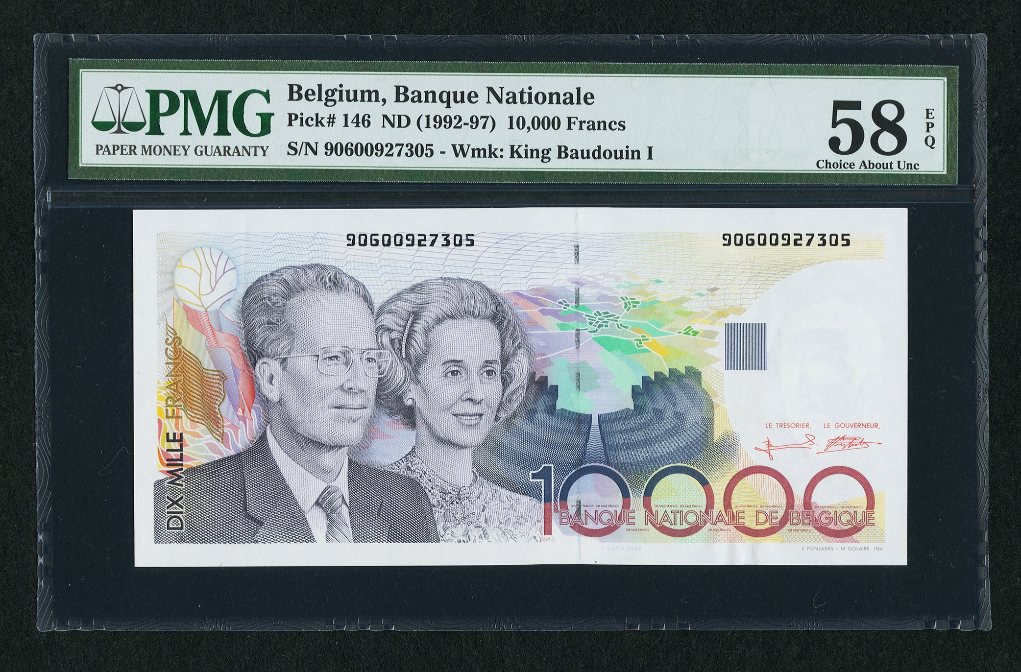 image for: Belgium  10,000 francs (B589as)