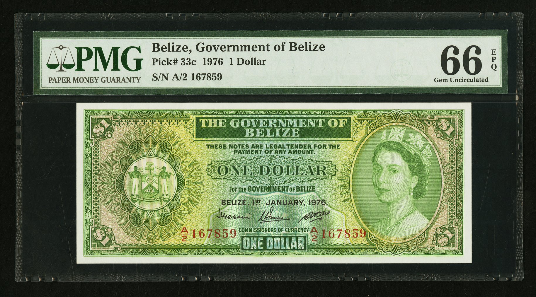 image for: Belize  1 dollar (B101a)