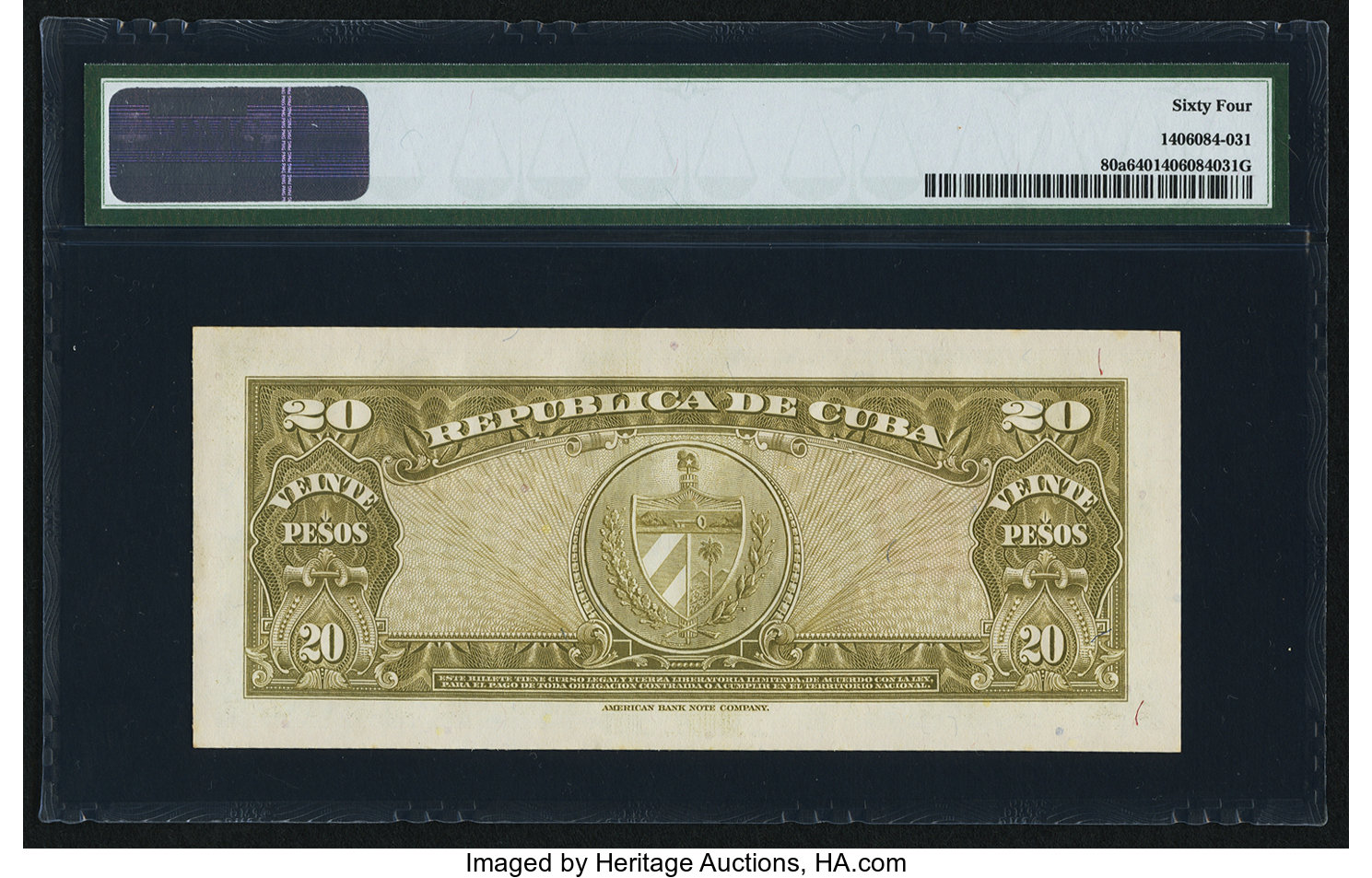 image for: Cuba  20 pesos (B804cs2)