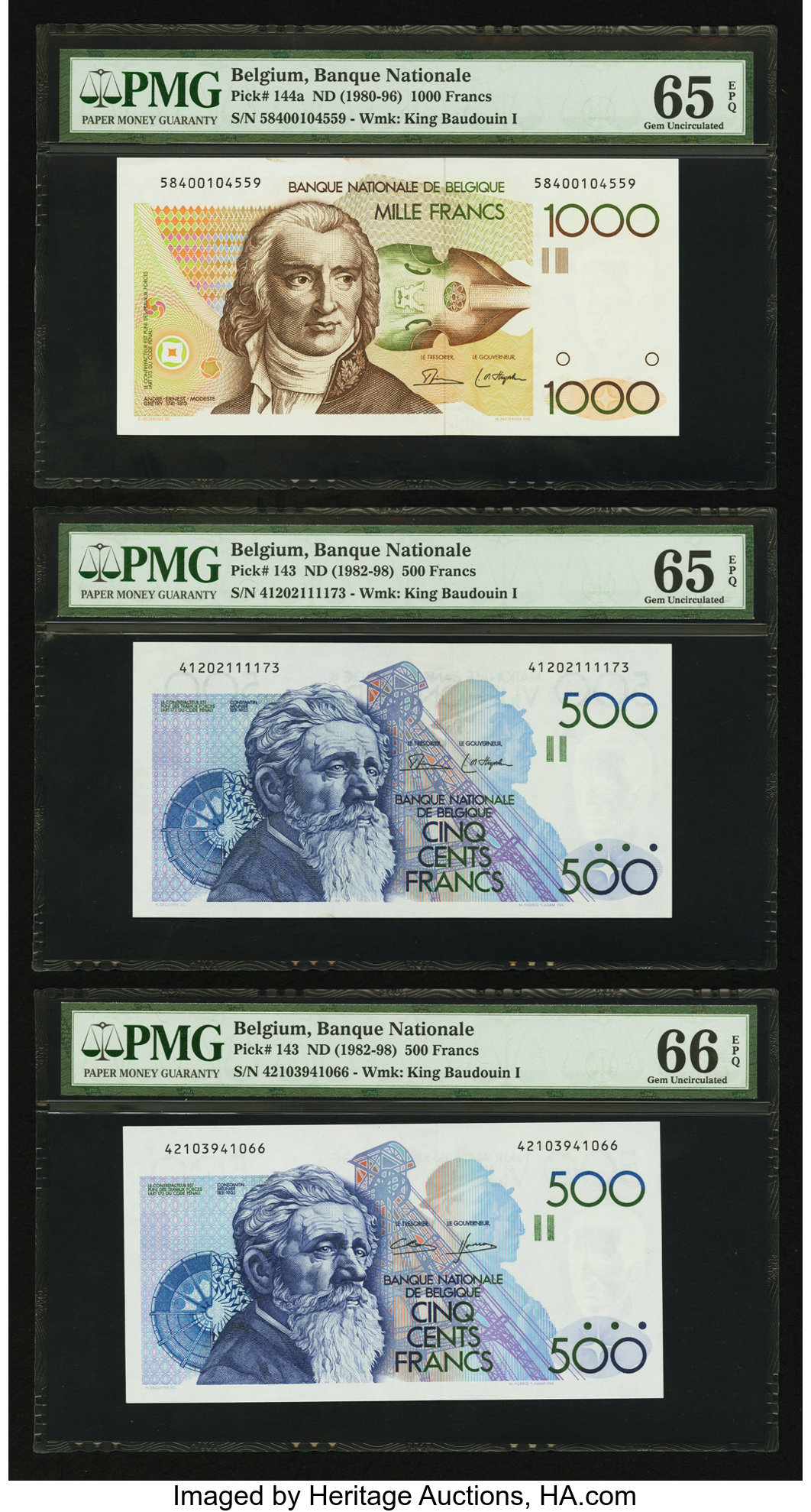 image for: Belgium  1,000 francs (B587as)