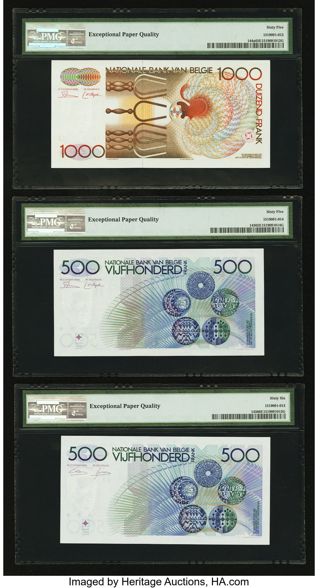 image for: Belgium  1,000 francs (B587c)