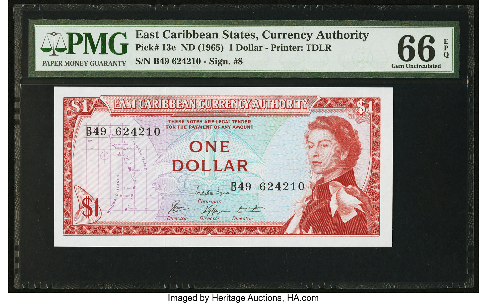 image for: East Caribbean States  1 dollar (B101ca)