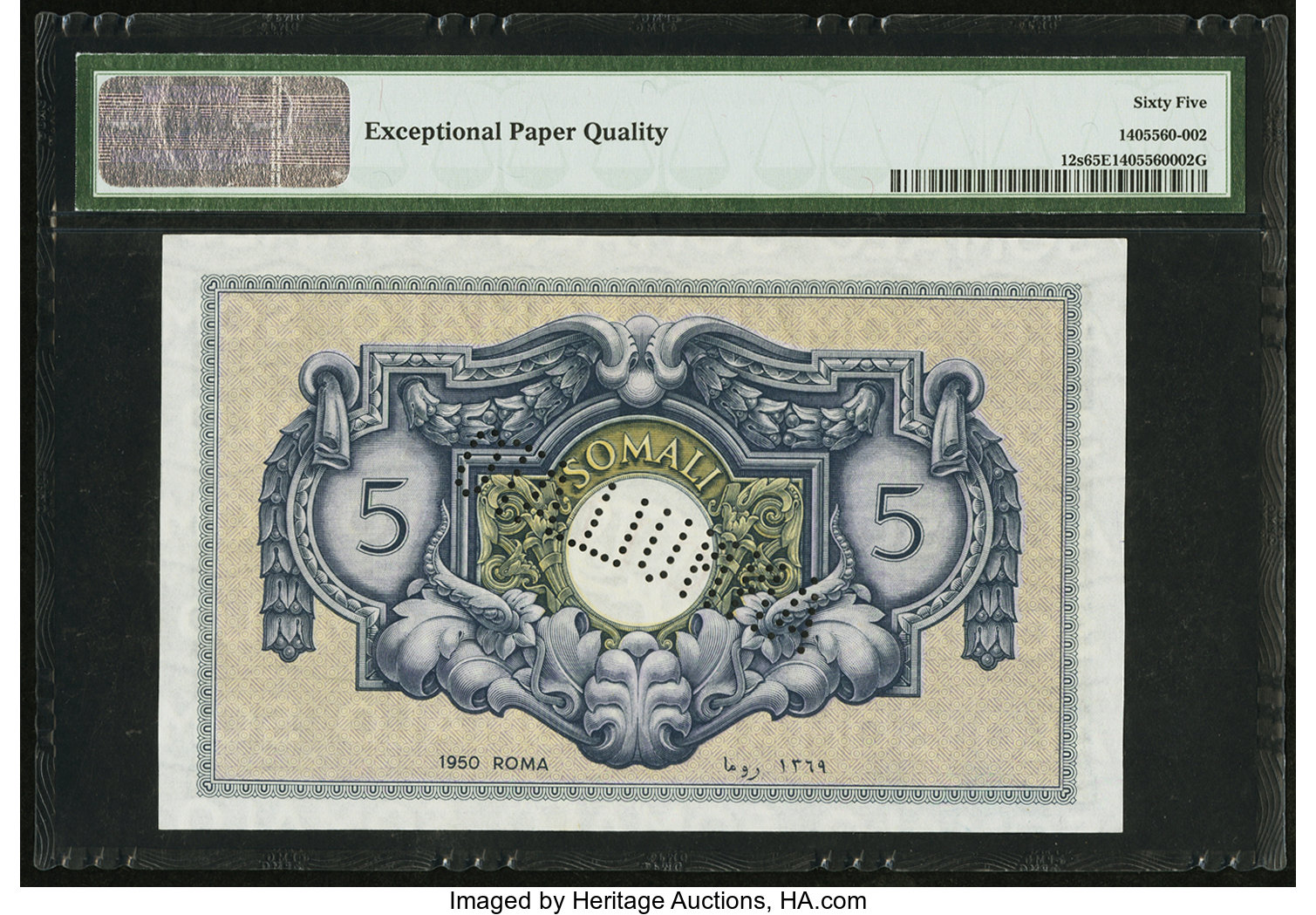image for: Italian Somaliland  5 somali(B302a)