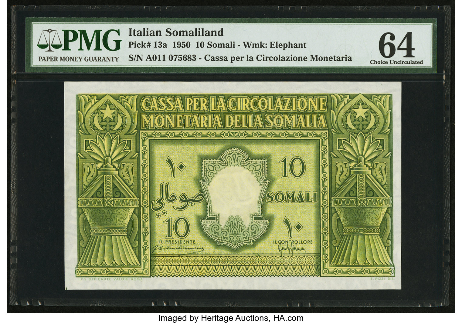 image for: Italian Somaliland  10 somali(B303a)