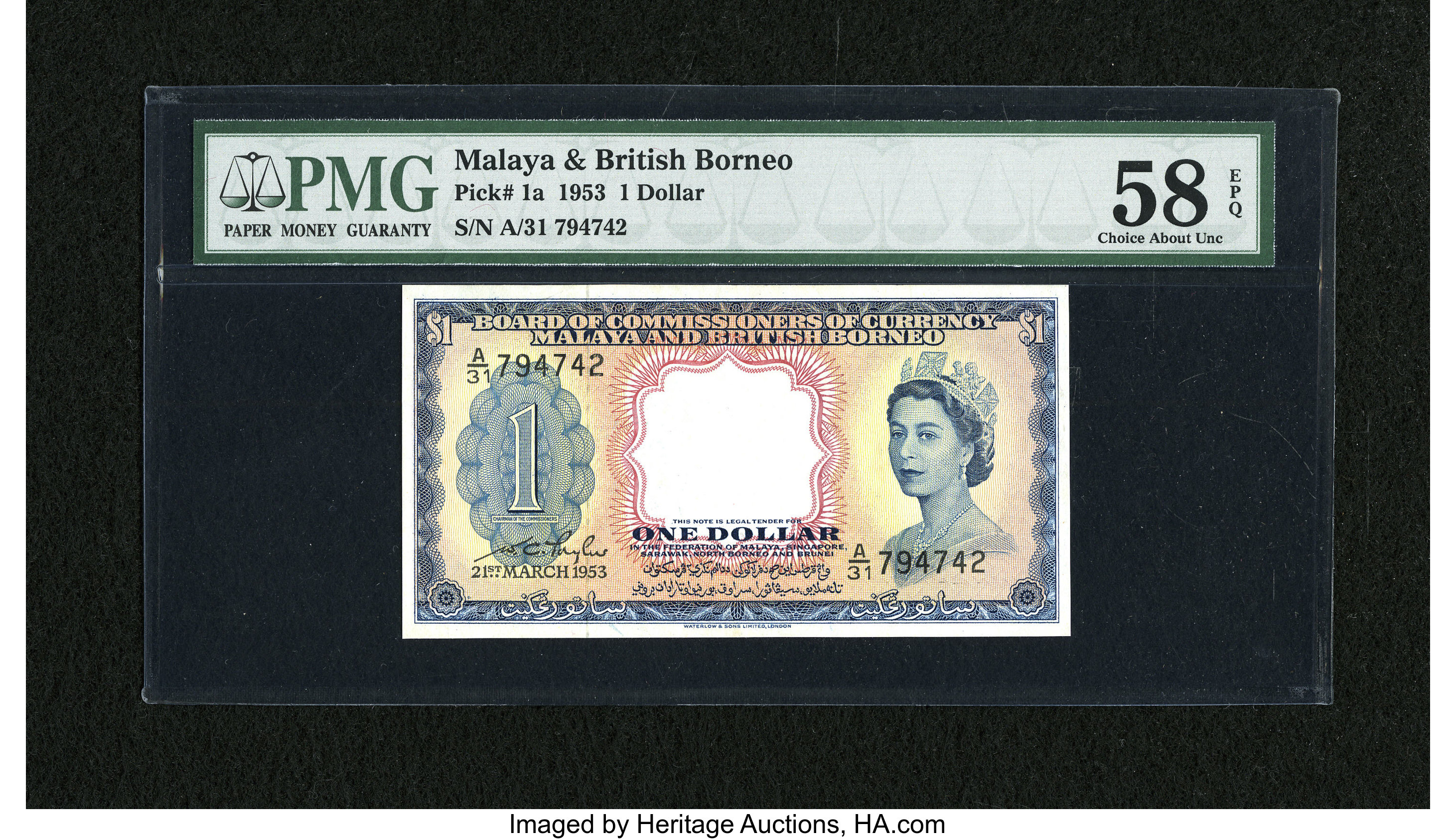 image for: Malaya and British Borneo  1 dollar(B101a)