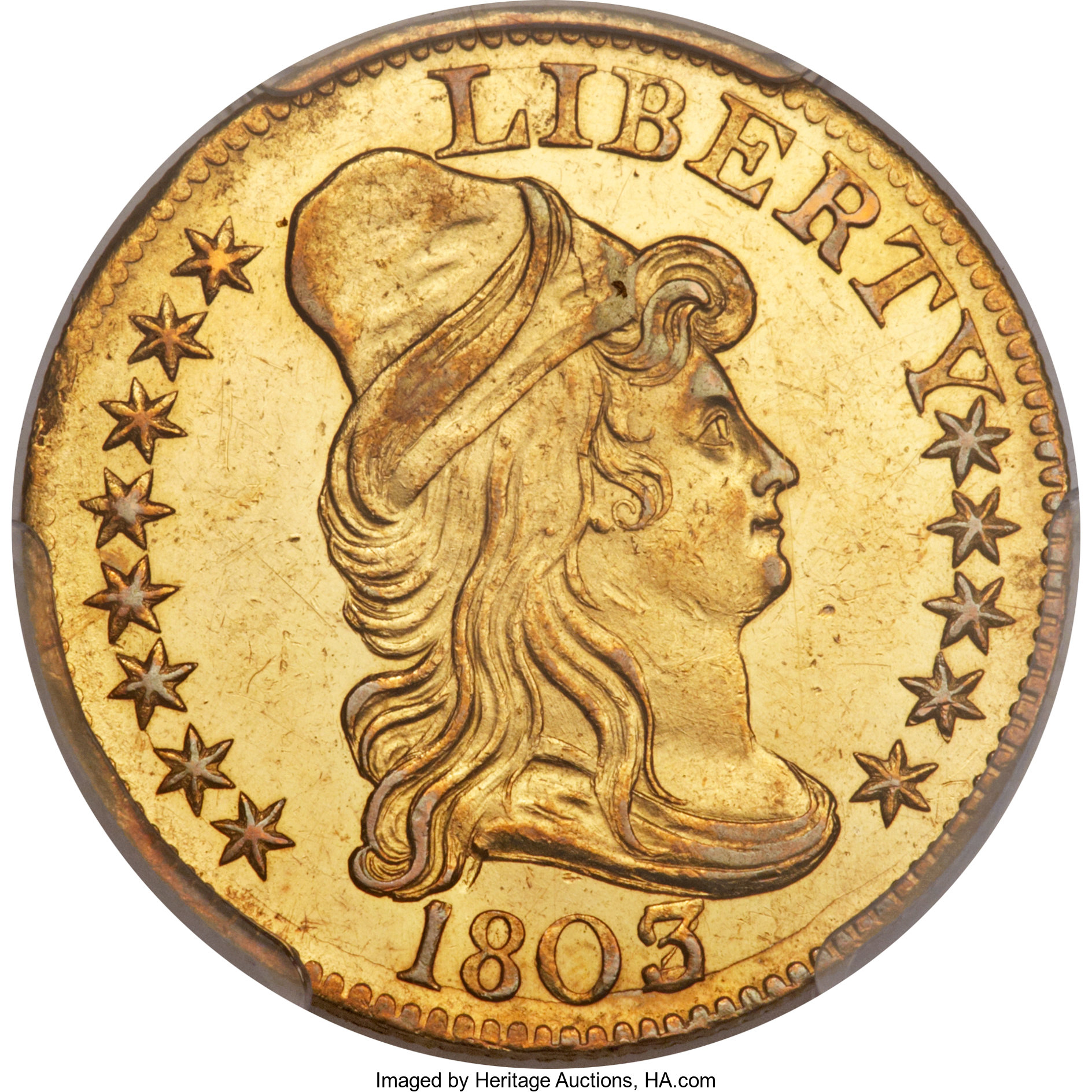 image for: 1803/2 $5 BD-4, R.4, MS62 PCGS....