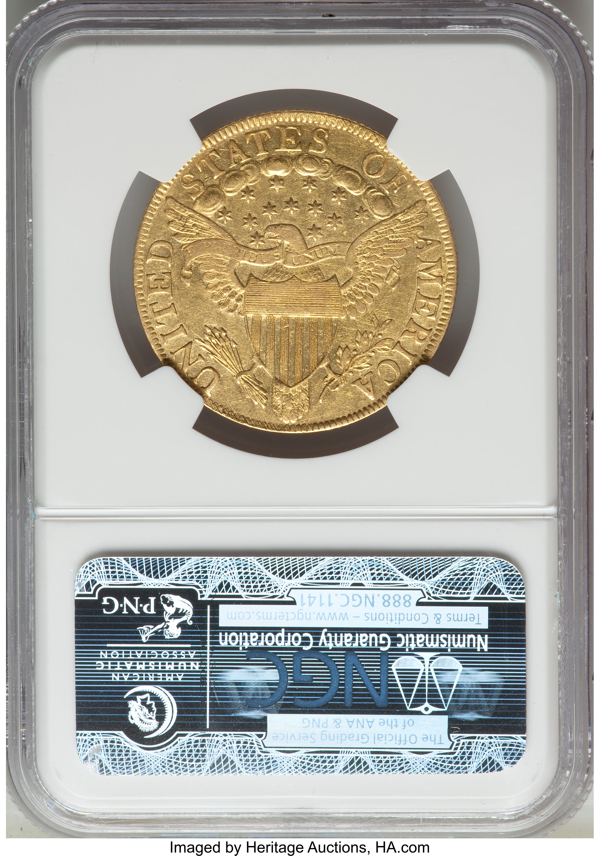 image for: 1803 $10 Small Reverse Stars, BD-1, High R.5, AU53 NGC....