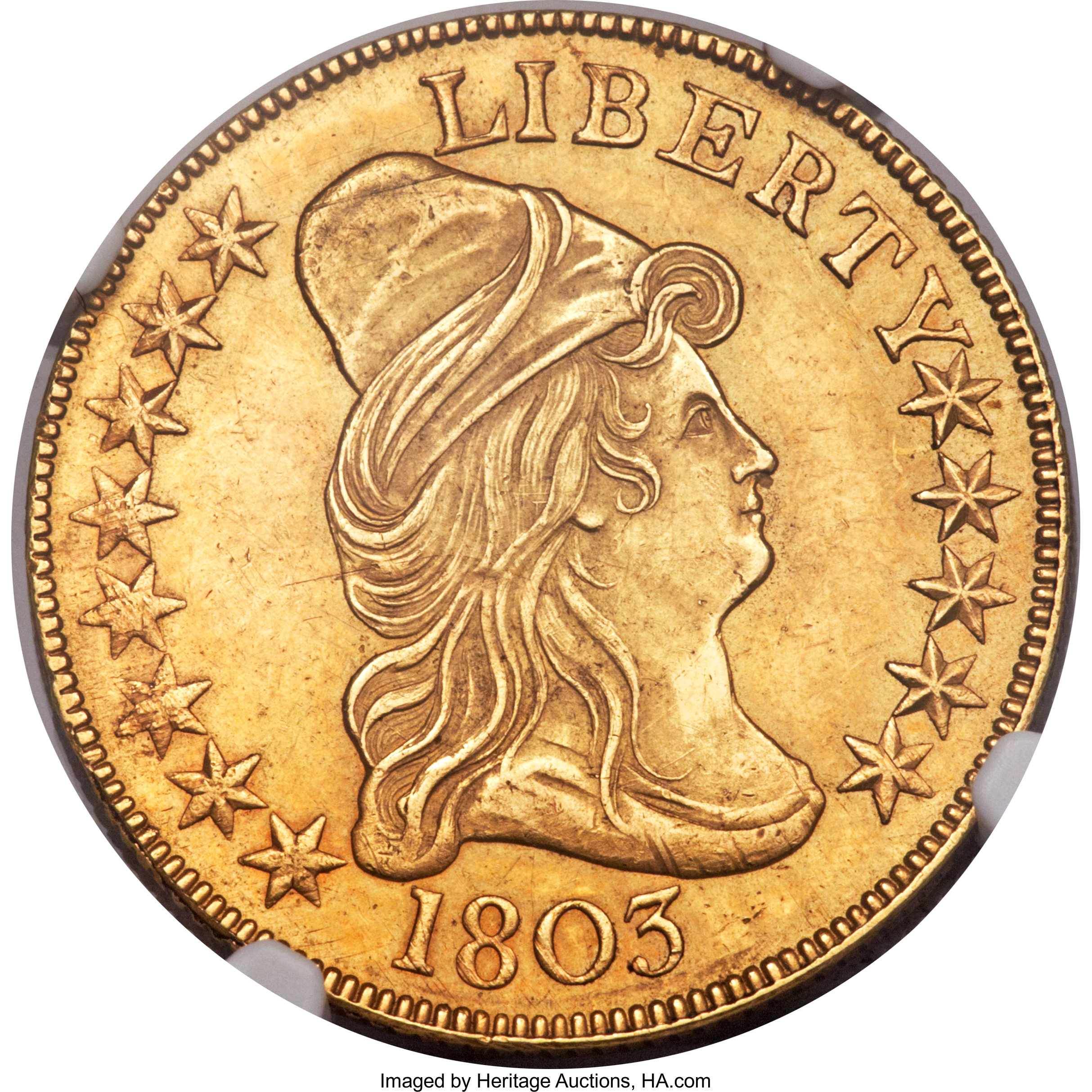 image for: 1803 $10 Small Reverse Stars, BD-3, R.4, MS63 NGC....