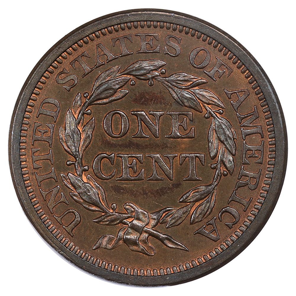 image for: 1849 1c PCGS/CAC Proof 65 RB (N-18) ex: Dan Holmes