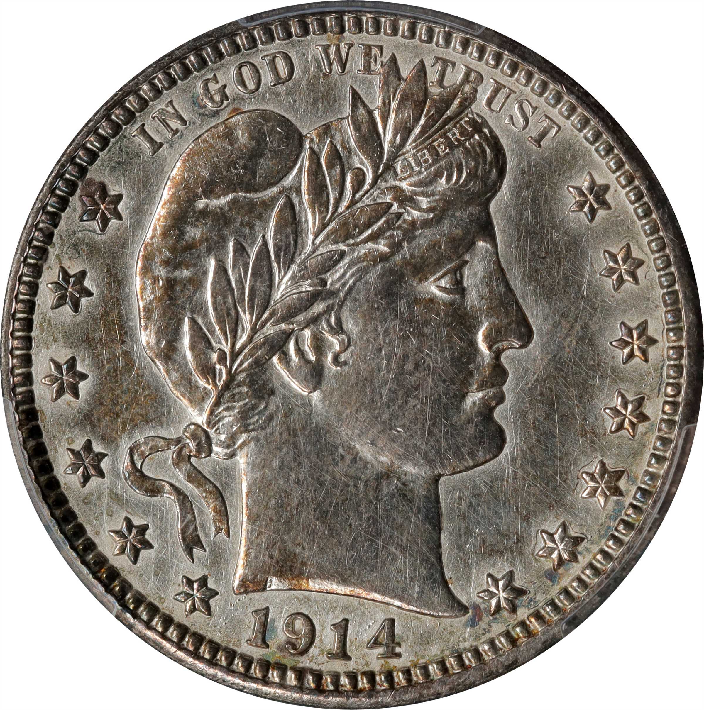 1914-S Barber Quarter. Unc Details--Cleaned (PCGS).