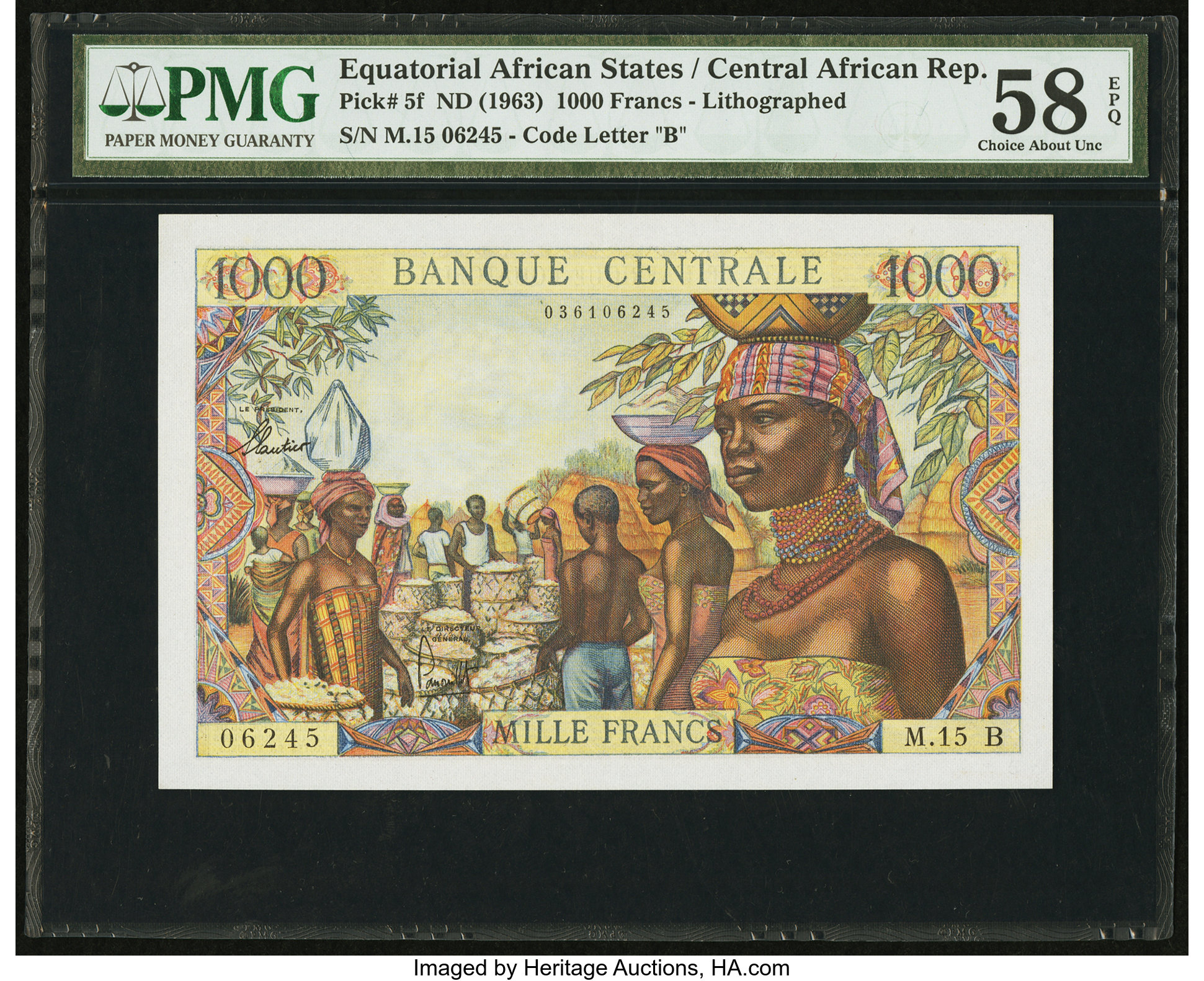 image for: Equatorial African States  1,000 francs(B203as)