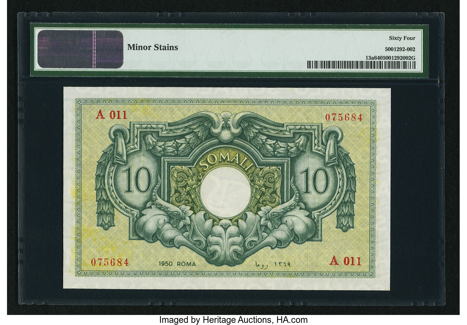 image for: Italian Somaliland  10 somali(B303as1)
