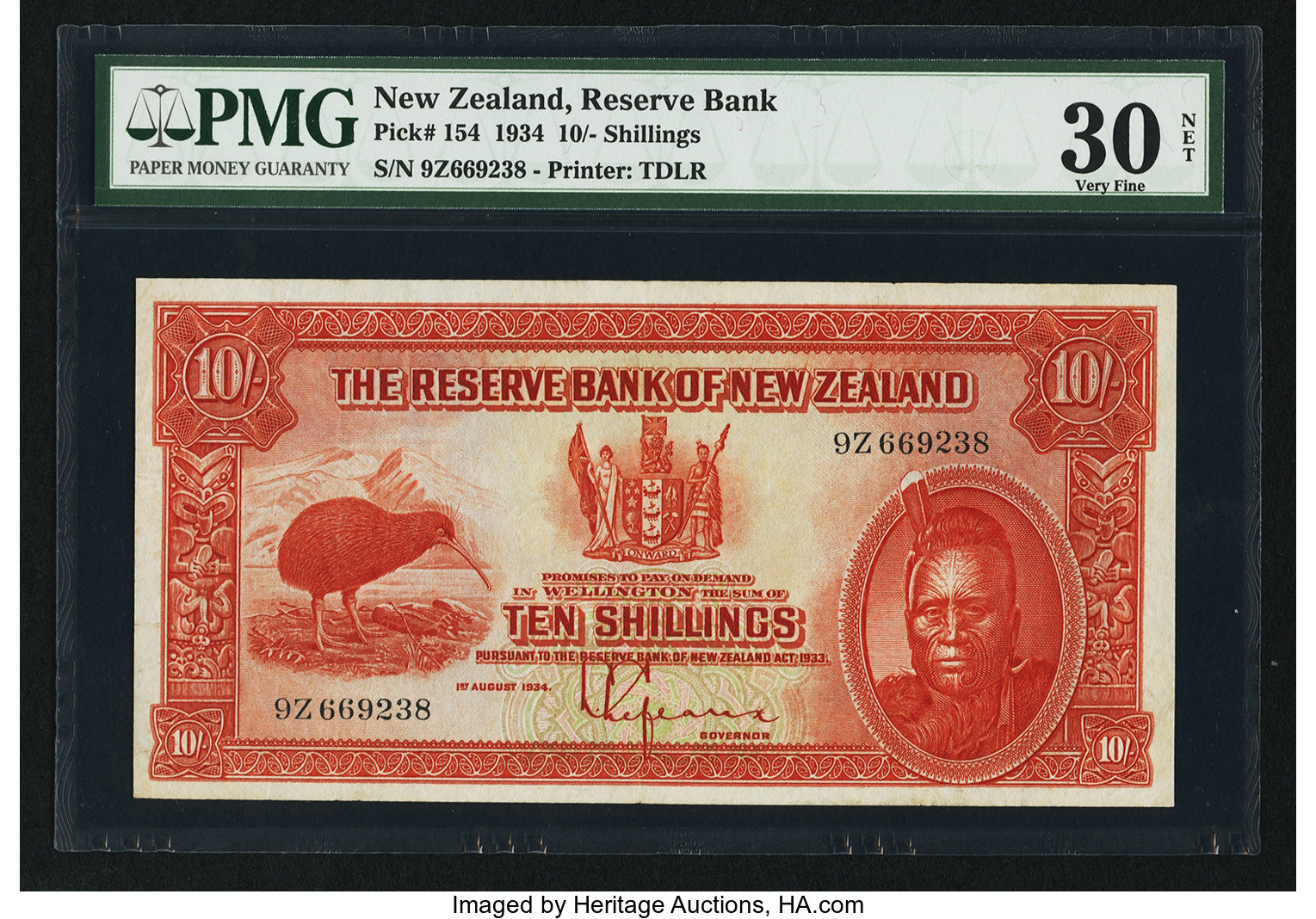 image for: New Zealand  10 shillings (B101a)
