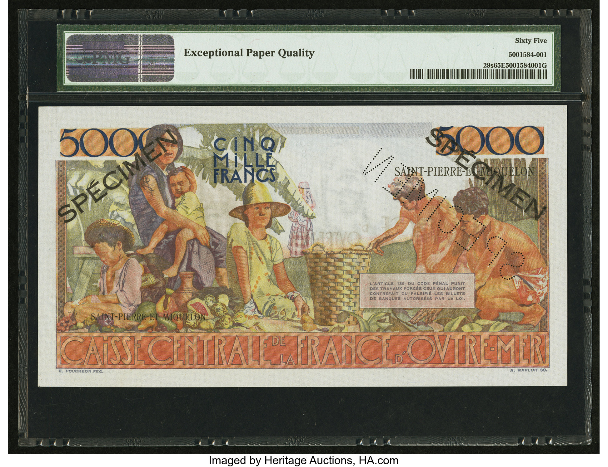 image for: Saint Pierre and Miquelon  5,000 francs(B515a)