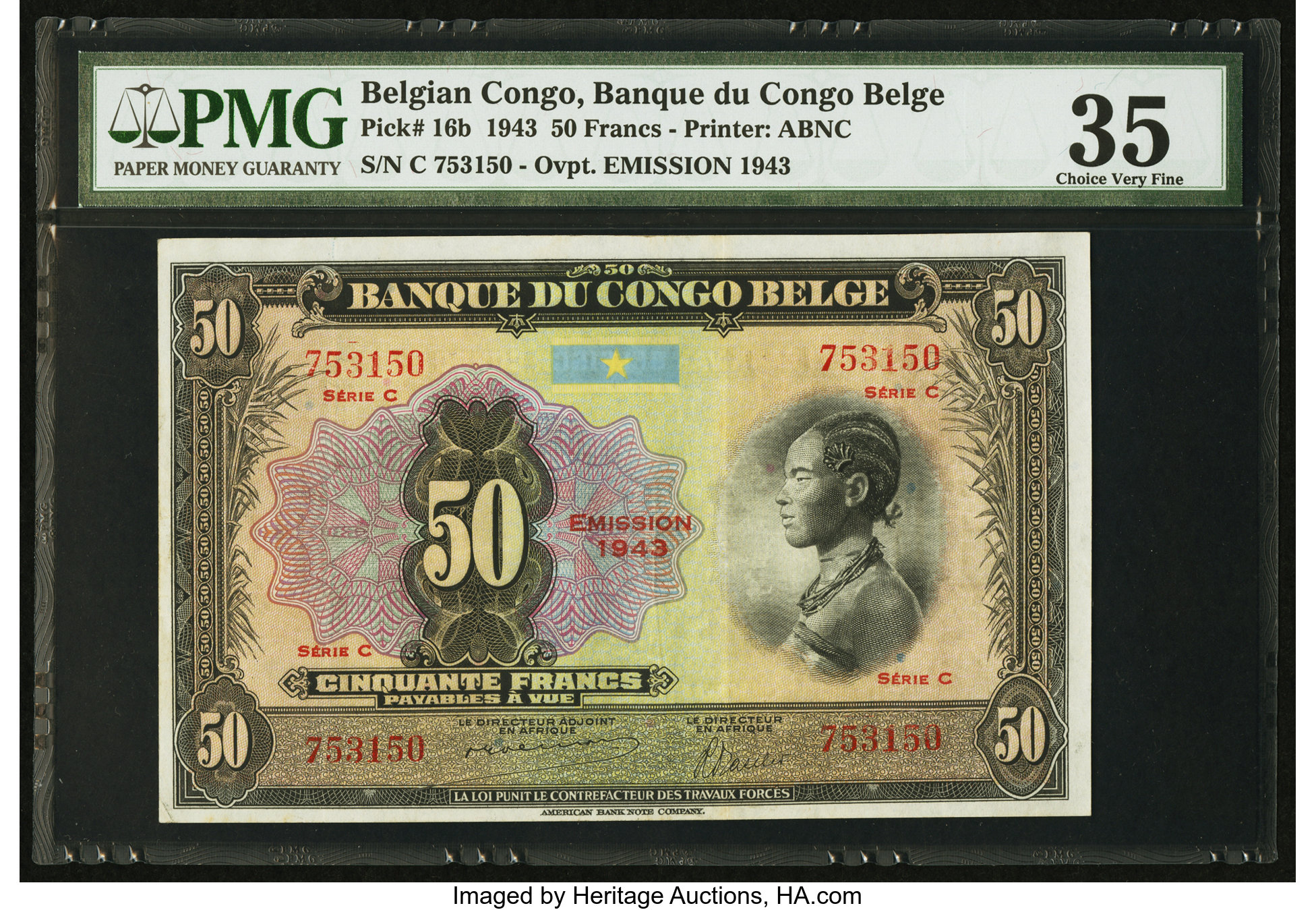 image for: Belgian Congo  50 francs(B218i)