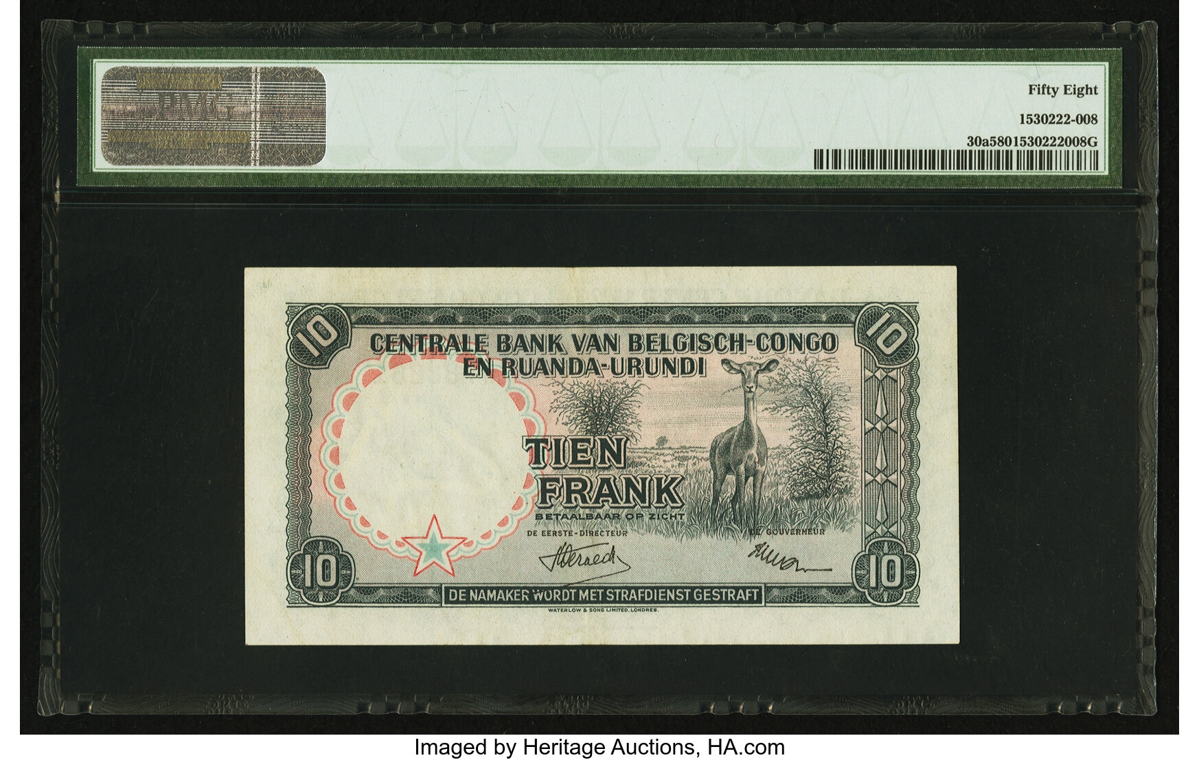 image for: Belgian Congo  10 francs(B310q)