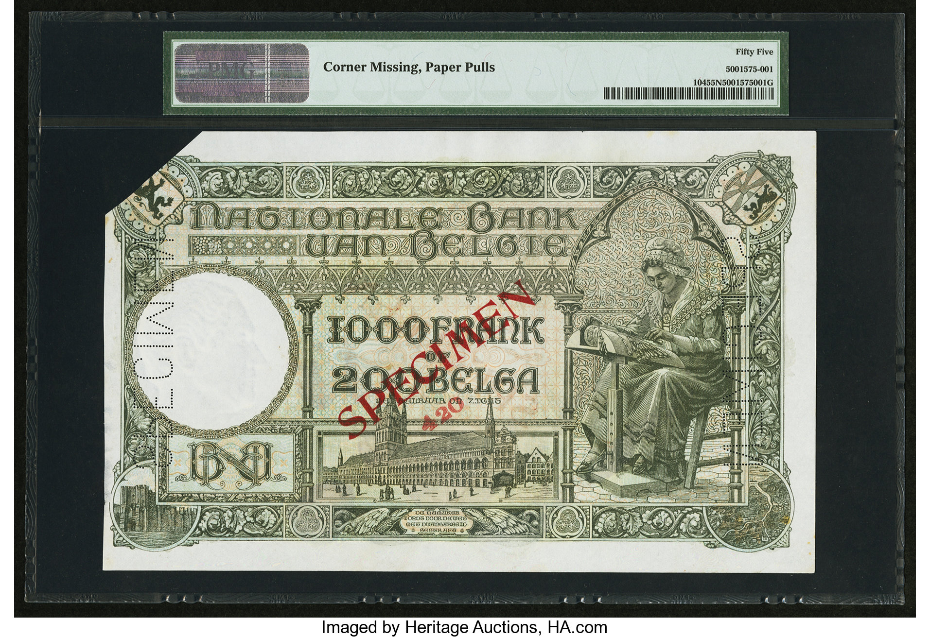 image for: Belgium  1,000 francs / 200 belgas (B565as1)