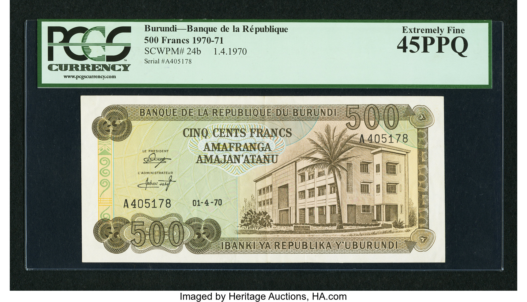 image for: Burundi  500 francs(B211ds)