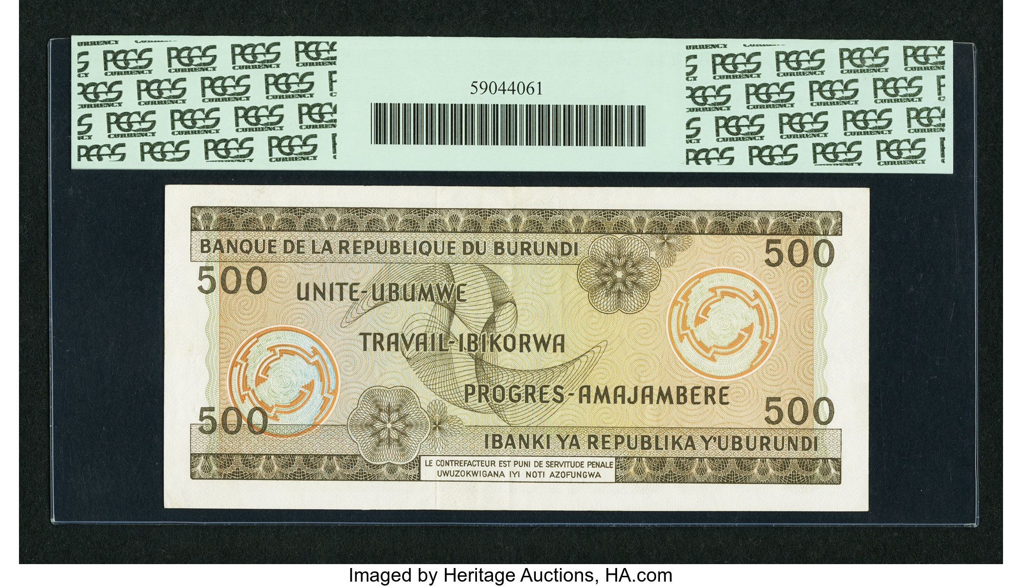 image for: Burundi  500 francs(B211b)