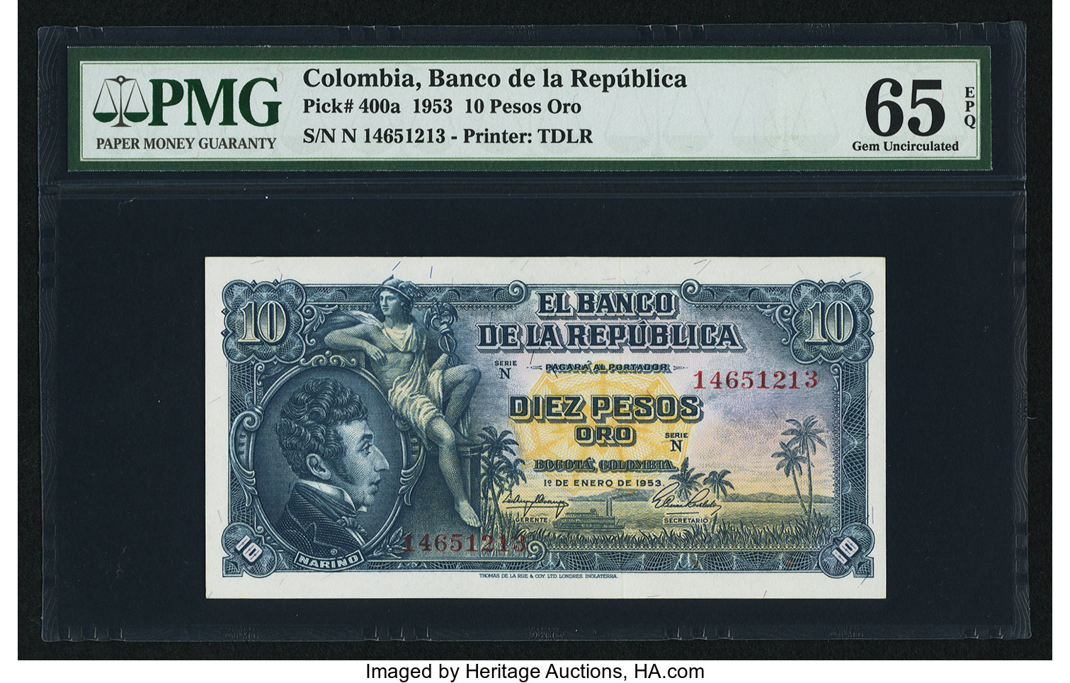 image for: Colombia  10 pesos oro(B941bs1)