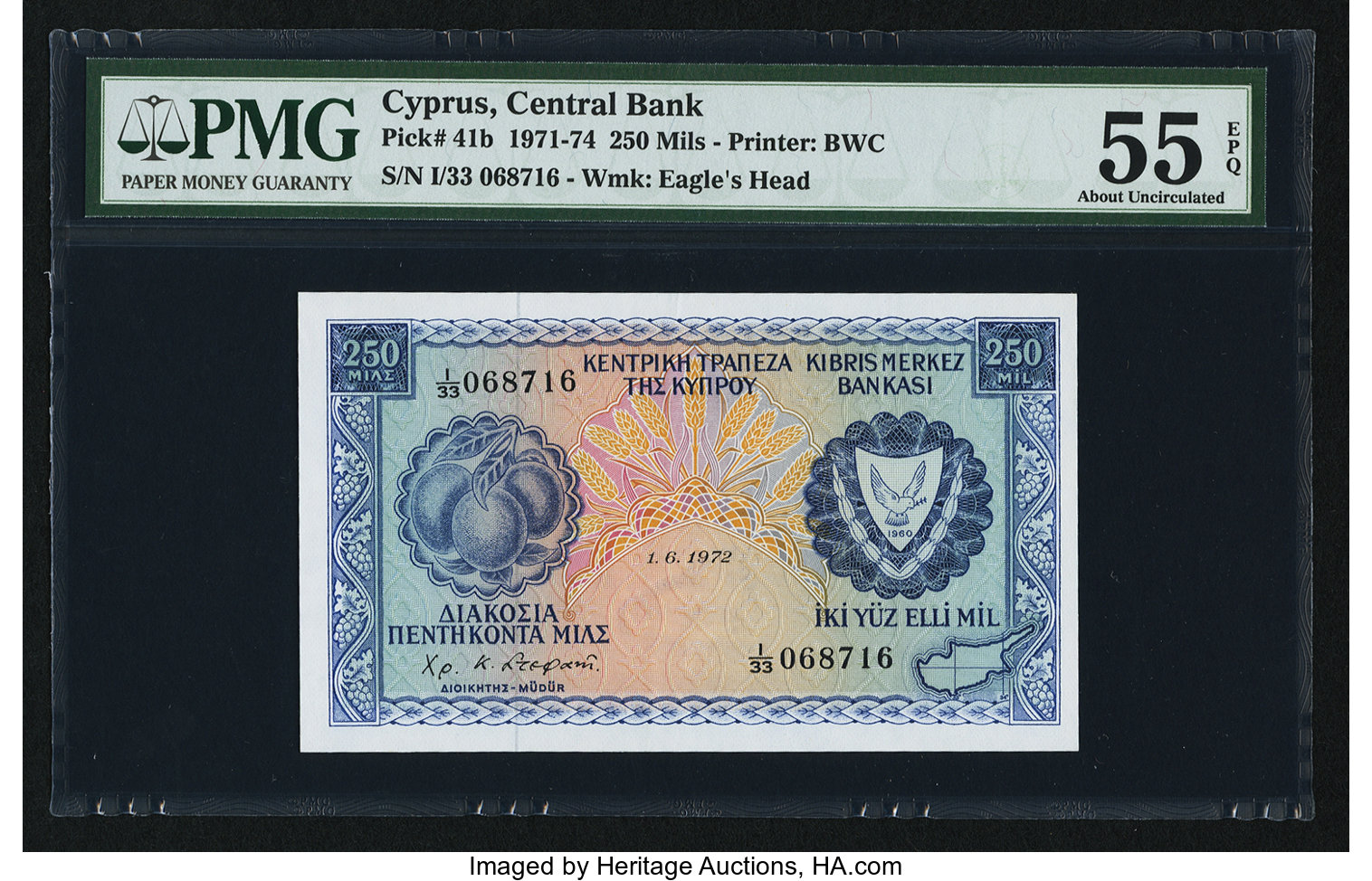 image for: Cyprus  250 mils (B301d)