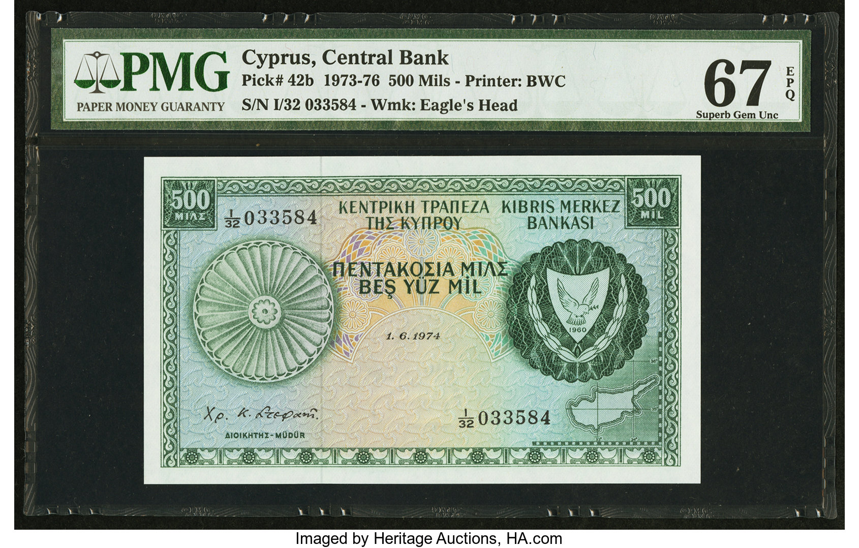 image for: Cyprus  500 mils (B302as1)