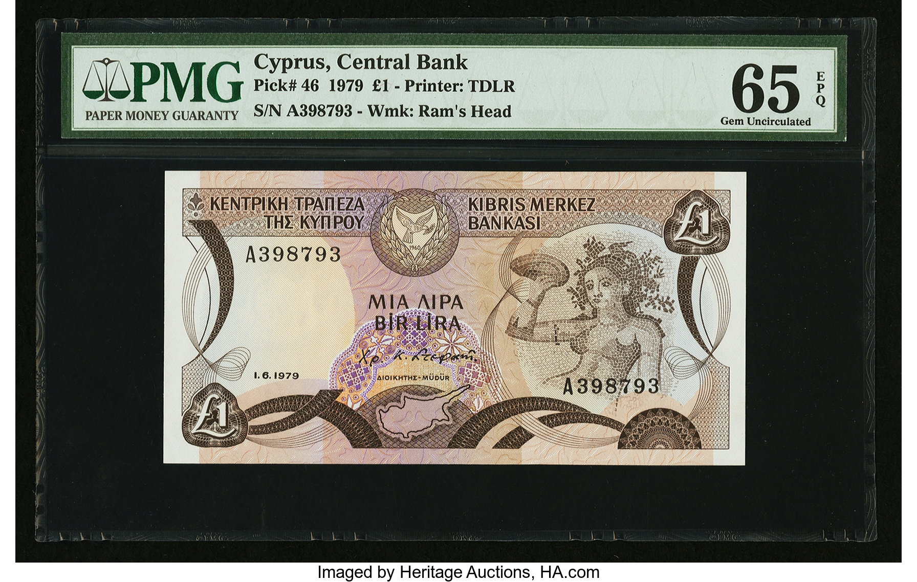 image for: Cyprus  1 pound (B306a)