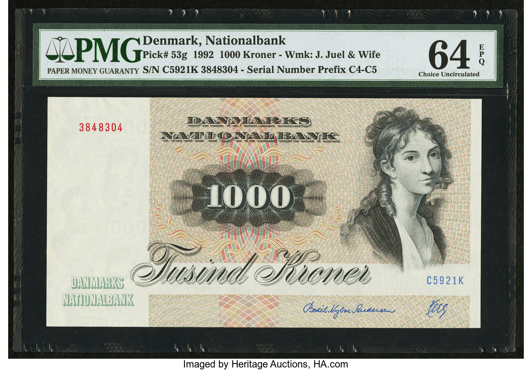 image for: Denmark  1,000 kroner (B924as)