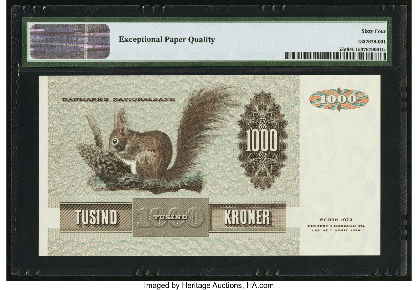 image for: Denmark  1,000 kroner (B924c)