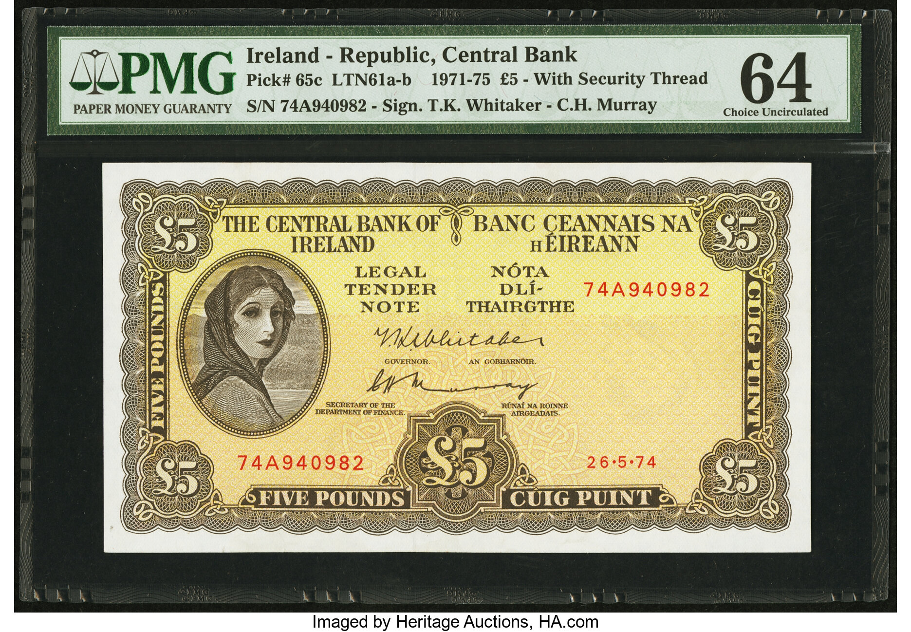 image for: Ireland, Republic of  5 pounds (B210cz)