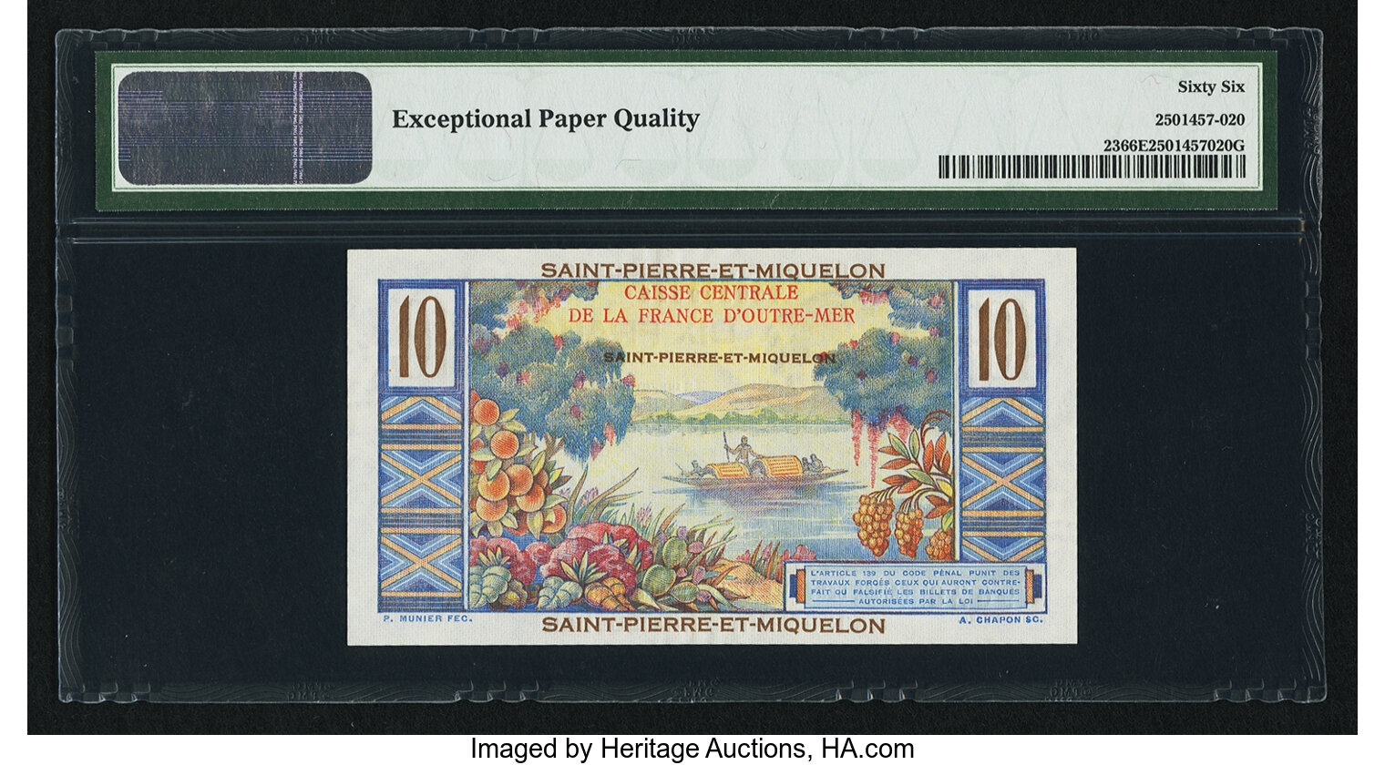 image for: Saint Pierre and Miquelon  10 francs(B509a)