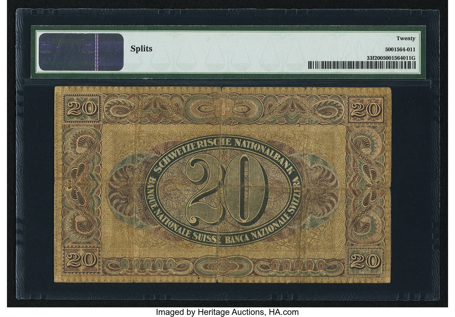 image for: Switzerland  20 francs(B309g)