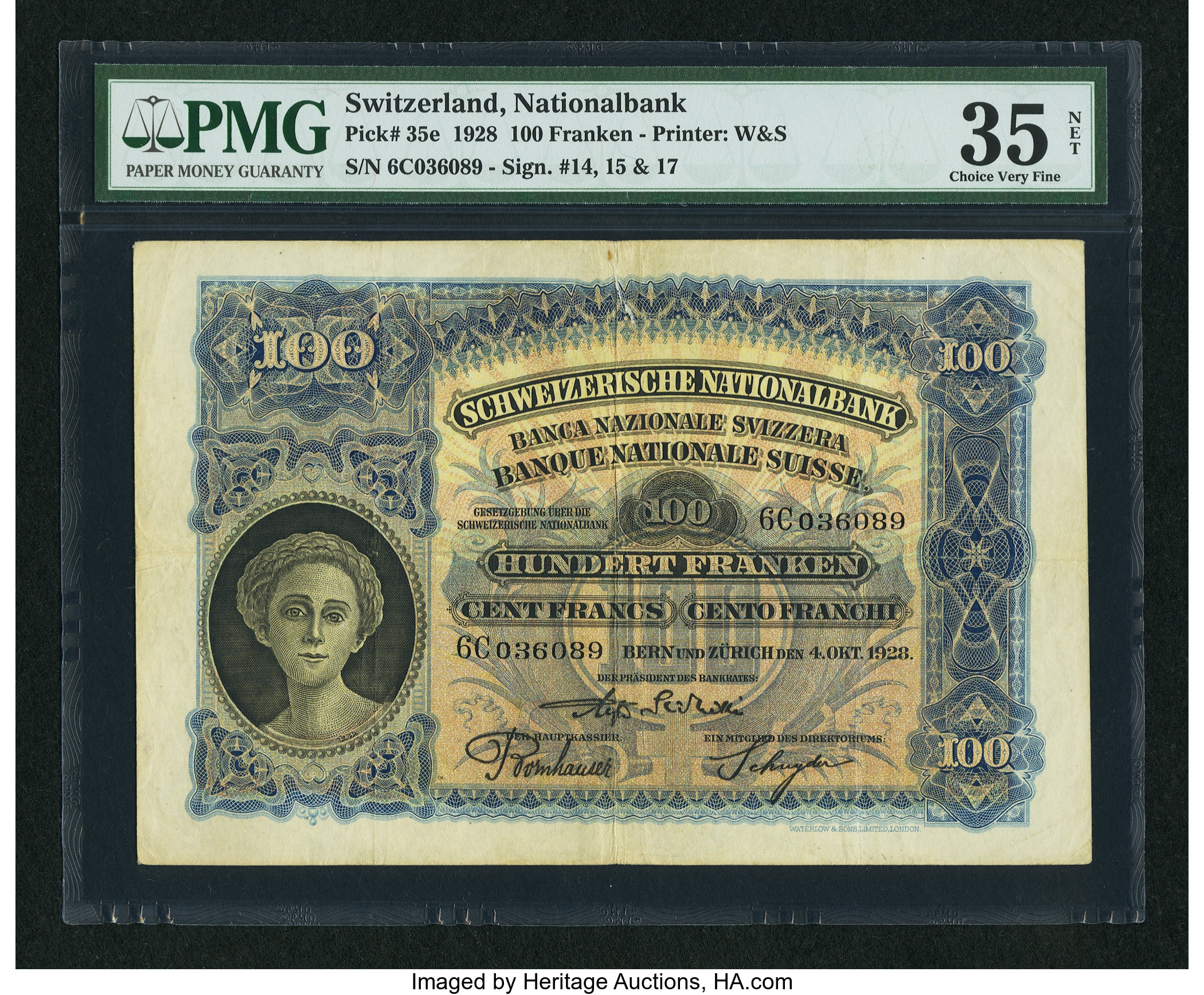 image for: Switzerland  100 francs (B315k)