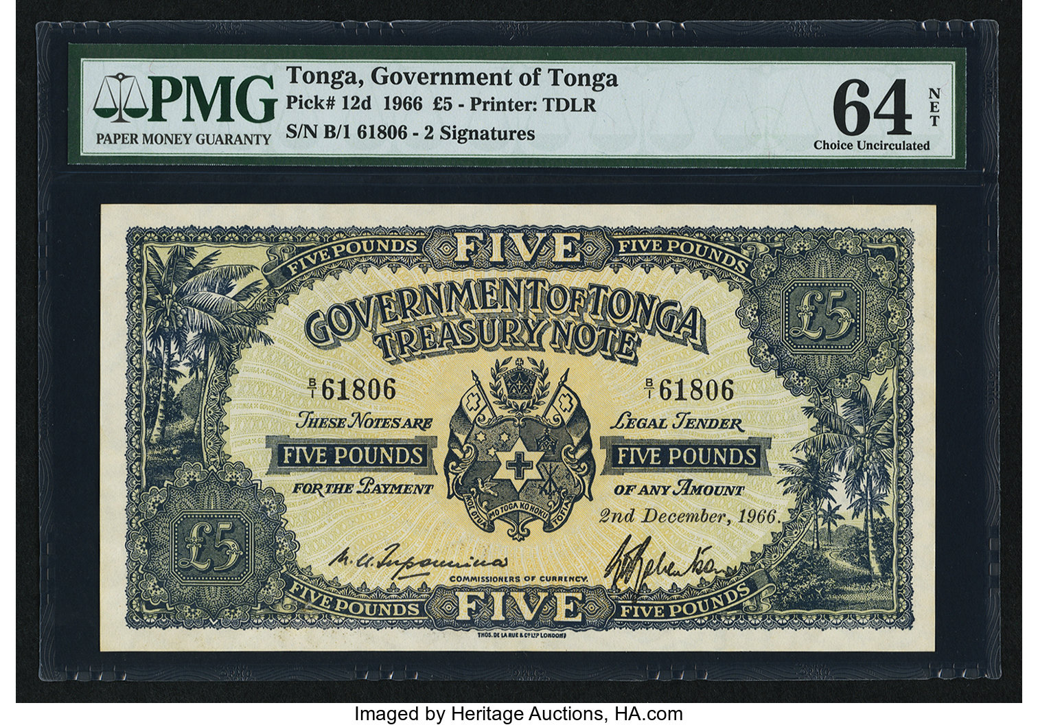 image for: Tonga  5 pounds(B112c)