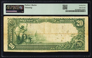 image for: Forrest City, AR - $20 1902 Plain Back Fr. 657 The First National Bank Ch. # 10550 PMG Very Fine 25....