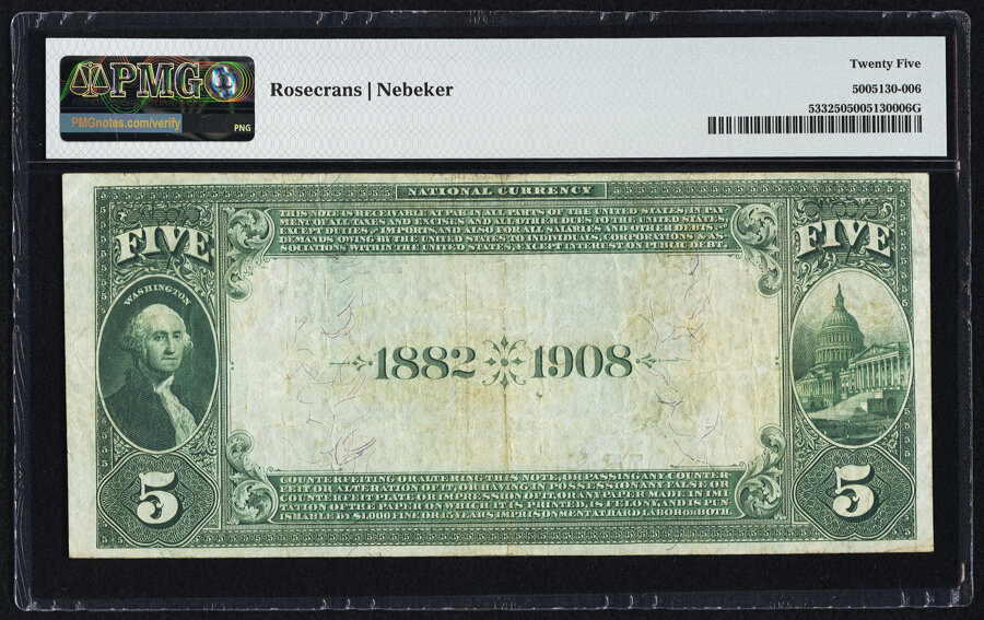 image for: Grand Rapids, WI - $5 1882 Date Back Fr. 533 The Wood County National Bank Ch. # (M)4639 PMG Very Fine 25....