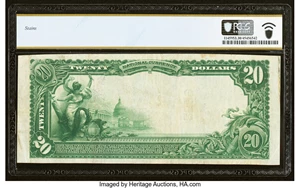 image for: Hiawatha, KS - $20 1902 Plain Back Fr. 660 The First National Bank Ch. # 2589 PCGS Banknote Very Fine 30....
