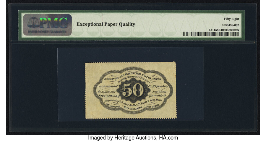 image for: Fr. 1311 50¢ First Issue PMG Choice About Unc 58 EPQ....