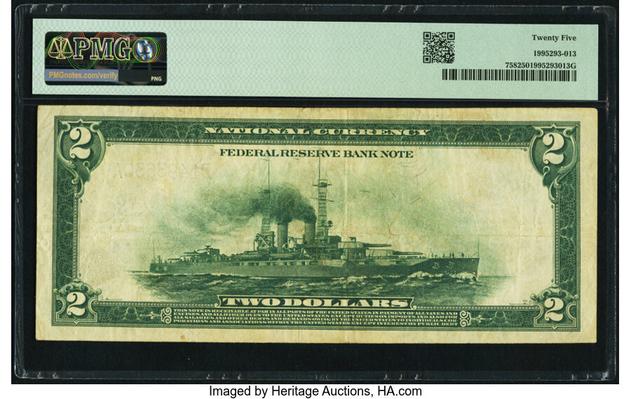 image for: Fr. 758 $2 1918 Federal Reserve Bank Note PMG Very Fine 25....