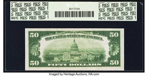 image for: Fr. 1880-J $50 1929 Federal Reserve Bank Note. PCGS New 62....