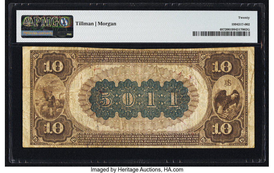 image for: Forest City, IA - $10 1882 Brown Back Fr. 487 The Forest City National Bank Ch. # (M)5011 PMG Very Fine 20....
