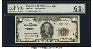 image for: Fr. 1890-I $100 1929 Federal Reserve Bank Note. PMG Choice Uncirculated 64 EPQ....