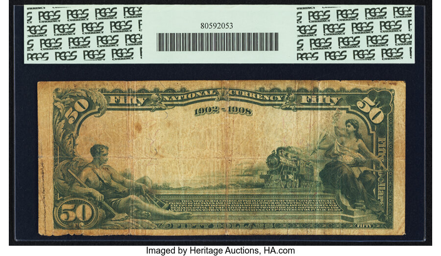 image for: San Francisco, CA - $50 1902 Date Back Fr. 669 The Crocker National Bank Ch. # (P)3555 PCGS Apparent Fine 12....