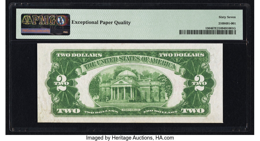 image for: Fr. 1504 $2 1928C Legal Tender Note. PMG Superb Gem Unc 67 EPQ....