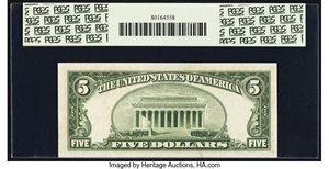 image for: Fr. 1963-C* $5 1950B Federal Reserve Star Note. PCGS Superb Gem New 67PPQ....